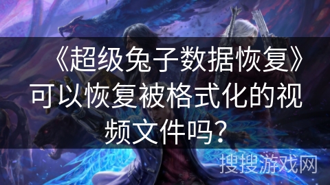 《超级兔子数据恢复》可以恢复被格式化的视频文件吗？