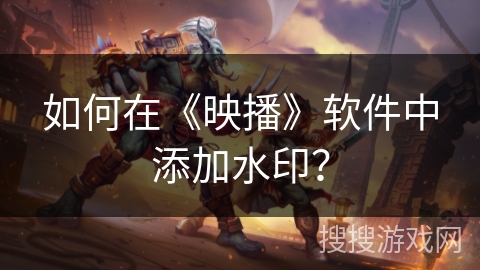 如何在《映播》软件中添加水印？