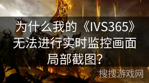 为什么我的《IVS365》无法进行实时监控画面局部截图？