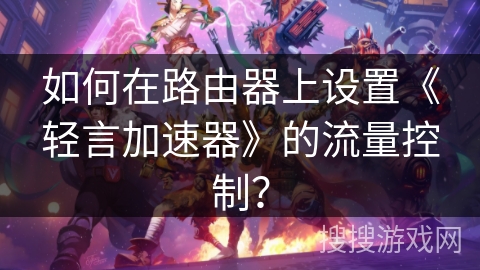 如何在路由器上设置《轻言加速器》的流量控制？