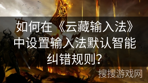 如何在《云藏输入法》中设置输入法默认智能纠错规则？