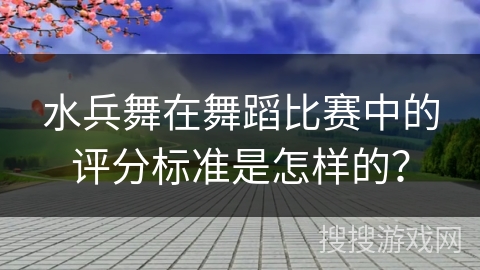 水兵舞在舞蹈比赛中的评分标准是怎样的？
