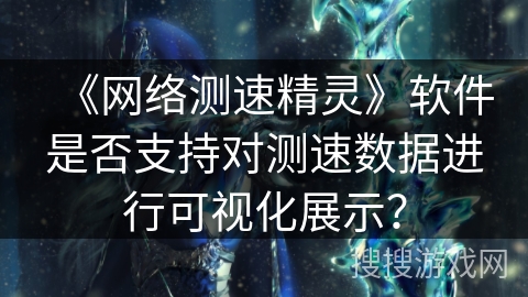 《网络测速精灵》软件是否支持对测速数据进行可视化展示？
