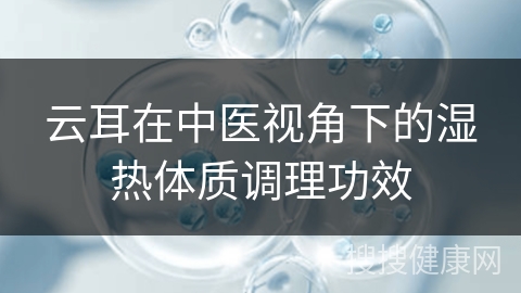 云耳在中医视角下的湿热体质调理功效