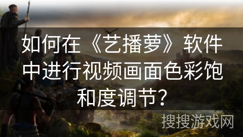 如何在《艺播萝》软件中进行视频画面色彩饱和度调节？