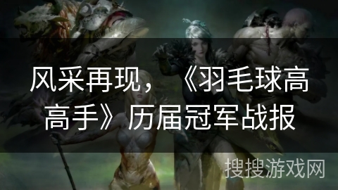 风采再现,《羽毛球高高手》历届冠军战报 风采再现,《羽毛球高高手》历届冠军战报