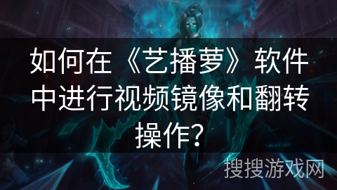 如何在《艺播萝》软件中进行视频镜像和翻转操作？