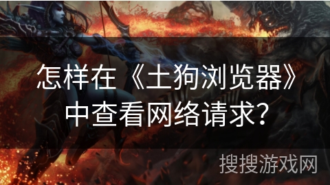 怎样在《土狗浏览器》中查看网络请求？