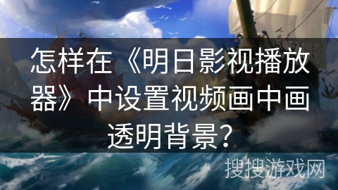 怎样在《明日影视播放器》中设置视频画中画透明背景？