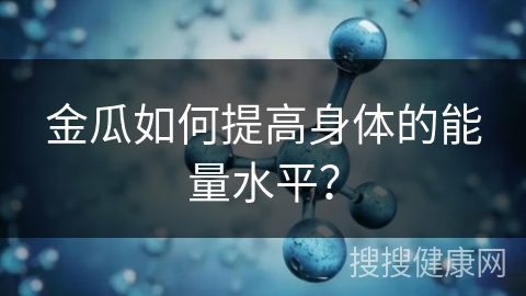 金瓜如何提高身体的能量水平？