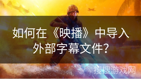 如何在《映播》中导入外部字幕文件？