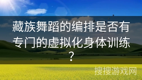 藏族舞蹈的编排是否有专门的虚拟化身体训练？