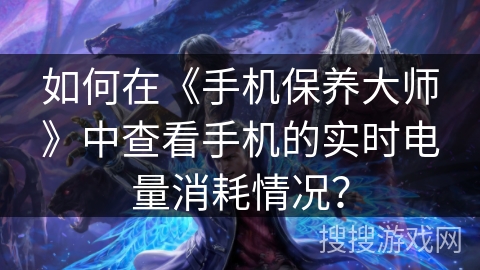 如何在《手机保养大师》中查看手机的实时电量消耗情况？