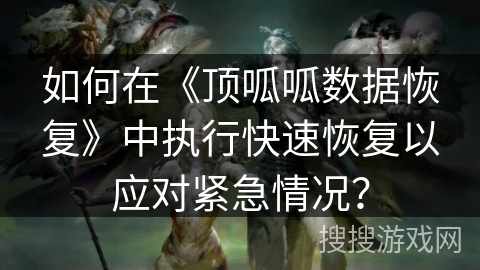 如何在《顶呱呱数据恢复》中执行快速恢复以应对紧急情况？