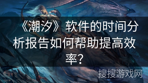 《潮汐》软件的时间分析报告如何帮助提高效率？