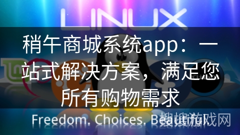 稍午商城系统app：一站式解决方案，满足您所有购物需求