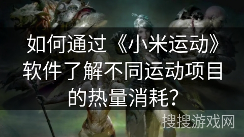如何通过《小米运动》软件了解不同运动项目的热量消耗？