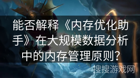 能否解释《内存优化助手》在大规模数据分析中的内存管理原则？