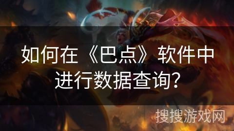 如何在《巴点》软件中进行数据查询？