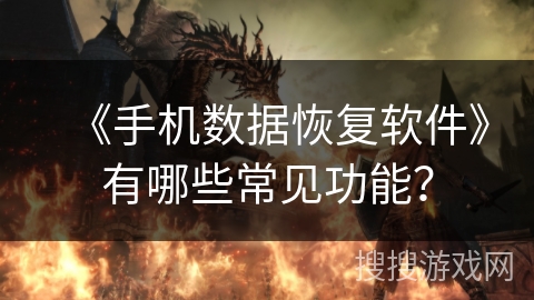 《手机数据恢复软件》有哪些常见功能？