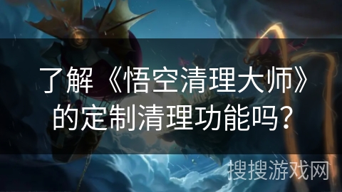 了解《悟空清理大师》的定制清理功能吗? 了解《悟空清理大师》的定制清理功能吗?