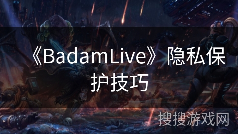 《BadamLive》隐私保护技巧 《BadamLive》隐私保护技巧