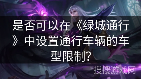 是否可以在《绿城通行》中设置通行车辆的车型限制？