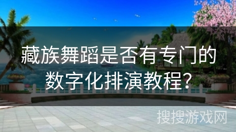 藏族舞蹈是否有专门的数字化排演教程？