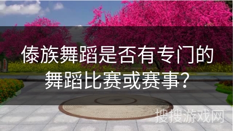 傣族舞蹈是否有专门的舞蹈比赛或赛事？