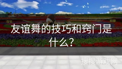 友谊舞的技巧和窍门是什么？