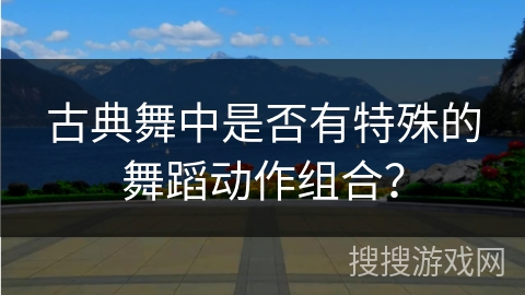 古典舞中是否有特殊的舞蹈动作组合？