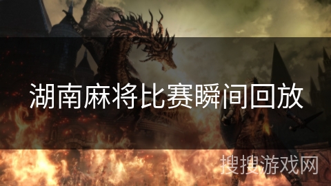 湖南麻将比赛瞬间回放 湖南麻将比赛瞬间回放
