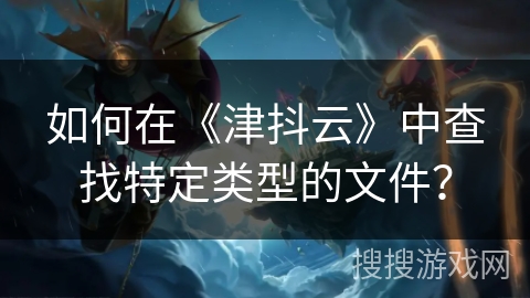 如何在《津抖云》中查找特定类型的文件？