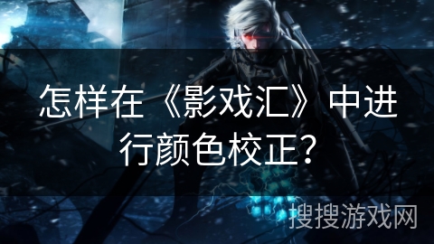 怎样在《影戏汇》中进行颜色校正？