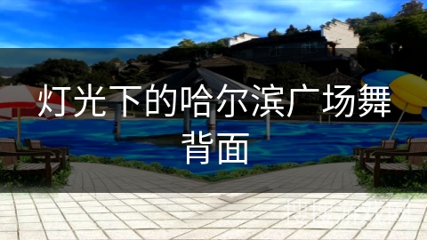 灯光下的哈尔滨广场舞背面