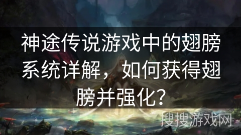 神途传说游戏中的翅膀系统详解，如何获得翅膀并强化？