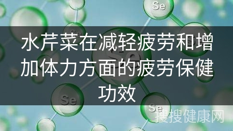 水芹菜在减轻疲劳和增加体力方面的疲劳保健功效