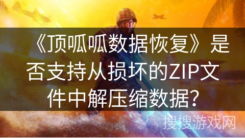 《顶呱呱数据恢复》是否支持从损坏的ZIP文件中解压缩数据？
