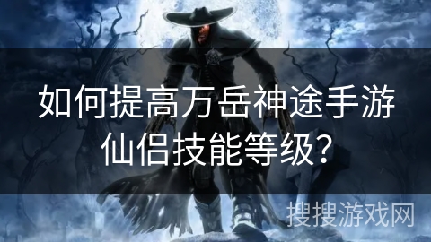如何提高万岳神途手游仙侣技能等级？