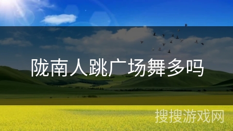 陇南人跳广场舞多吗