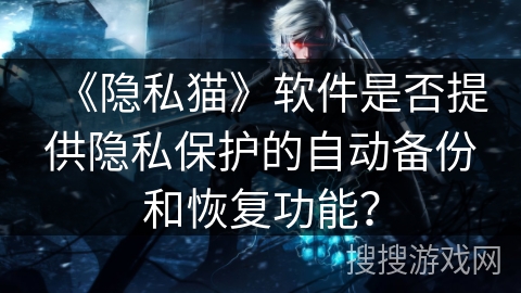 《隐私猫》软件是否提供隐私保护的自动备份和恢复功能？