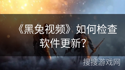 《黑兔视频》如何检查软件更新？