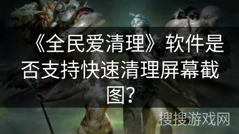 《全民爱清理》软件是否支持快速清理屏幕截图？
