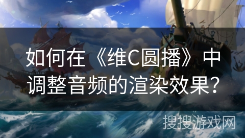 如何在《维C圆播》中调整音频的渲染效果? 如何在《维C圆播》中调整音频的渲染效果?