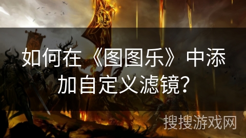 如何在《图图乐》中添加自定义滤镜? 如何在《图图乐》中添加自定义滤镜?