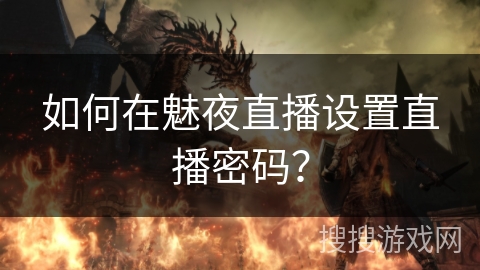 如何在魅夜直播设置直播密码？