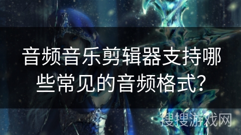 音频音乐剪辑器支持哪些常见的音频格式？