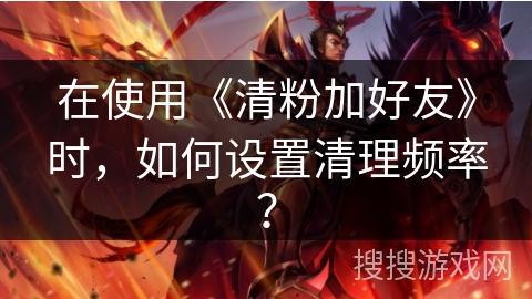 在使用《清粉加好友》时，如何设置清理频率？