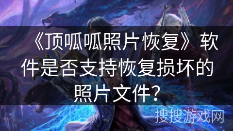 《顶呱呱照片恢复》软件是否支持恢复损坏的照片文件？