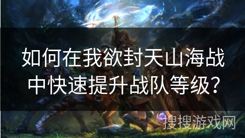 如何在我欲封天山海战中快速提升战队等级? 如何在我欲封天山海战中快速提升战队等级?